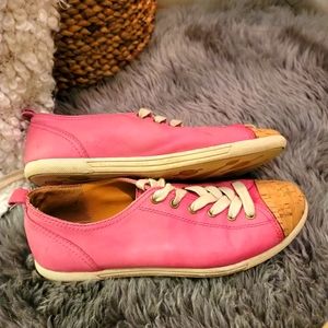 Womens pink cork sneakers
